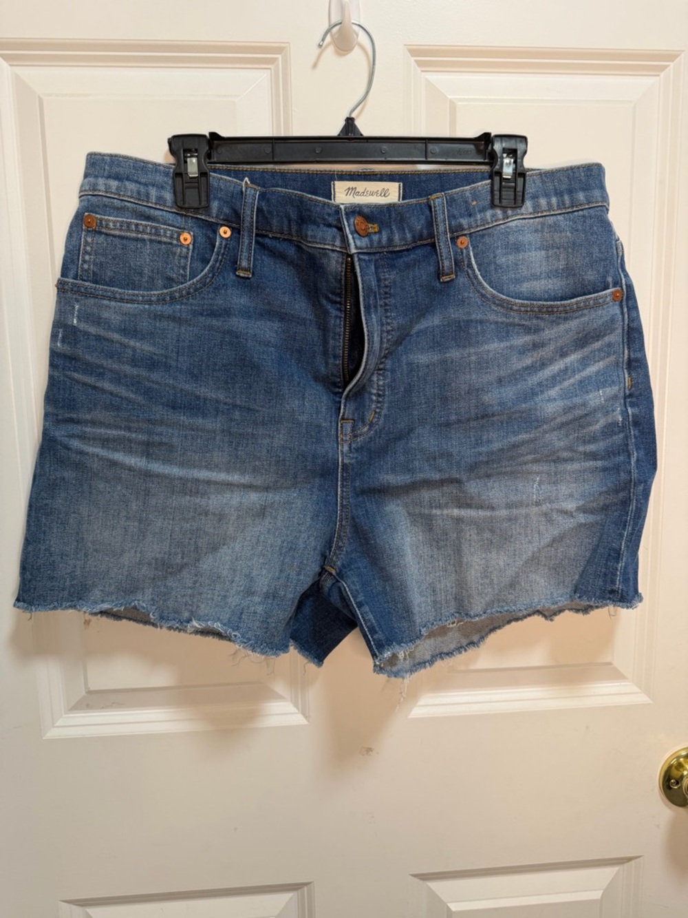 Madewell Faded Blue High-Rise Denim Cutoff Shorts